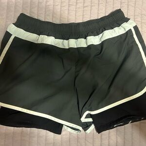 Athleta Black and Gray Athletic Shorts